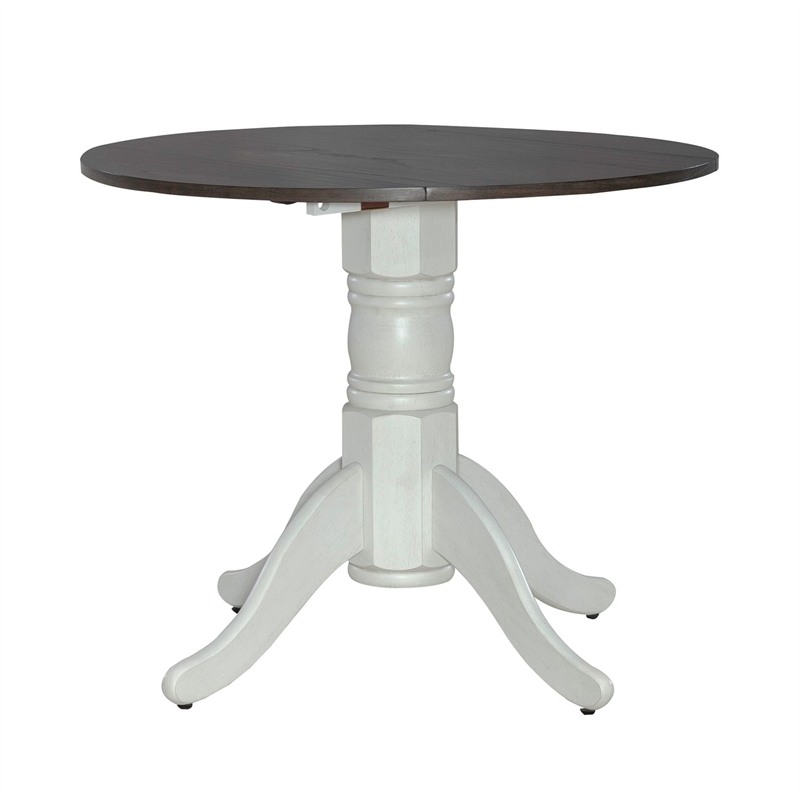 Liberty Furniture Brook Bay Opt 3 Piece Drop Leaf Table Dining Room Set White