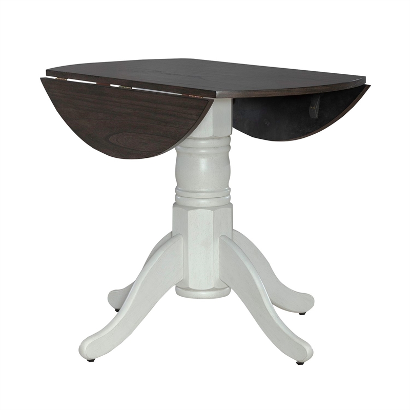 Liberty Furniture Brook Bay Opt 3 Piece Drop Leaf Table Dining Room Set White