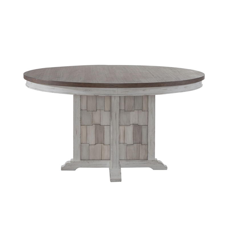 Liberty Furniture River Place 5 Piece Pedestal Table Dining Room Set White