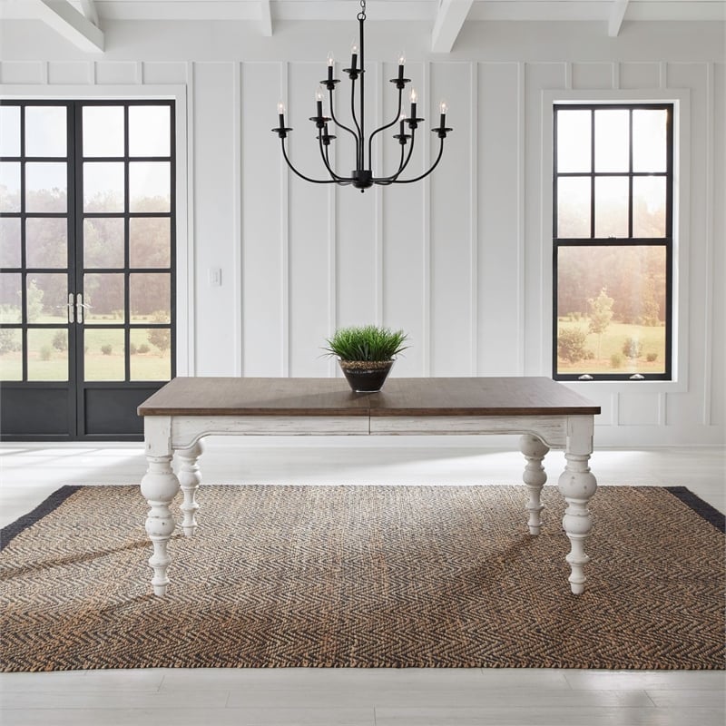 Liberty Furniture River Place 7 Piece Rectangular Table Dining Room Set White