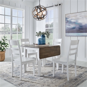 Liberty Furniture Landale 5 Piece Drop Leaf Table Dining Room Set White