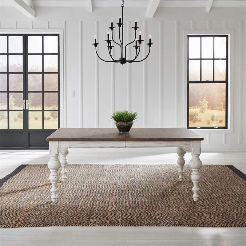 Liberty Furniture River Place 6 Piece Rectangular Table Dining Room Set White