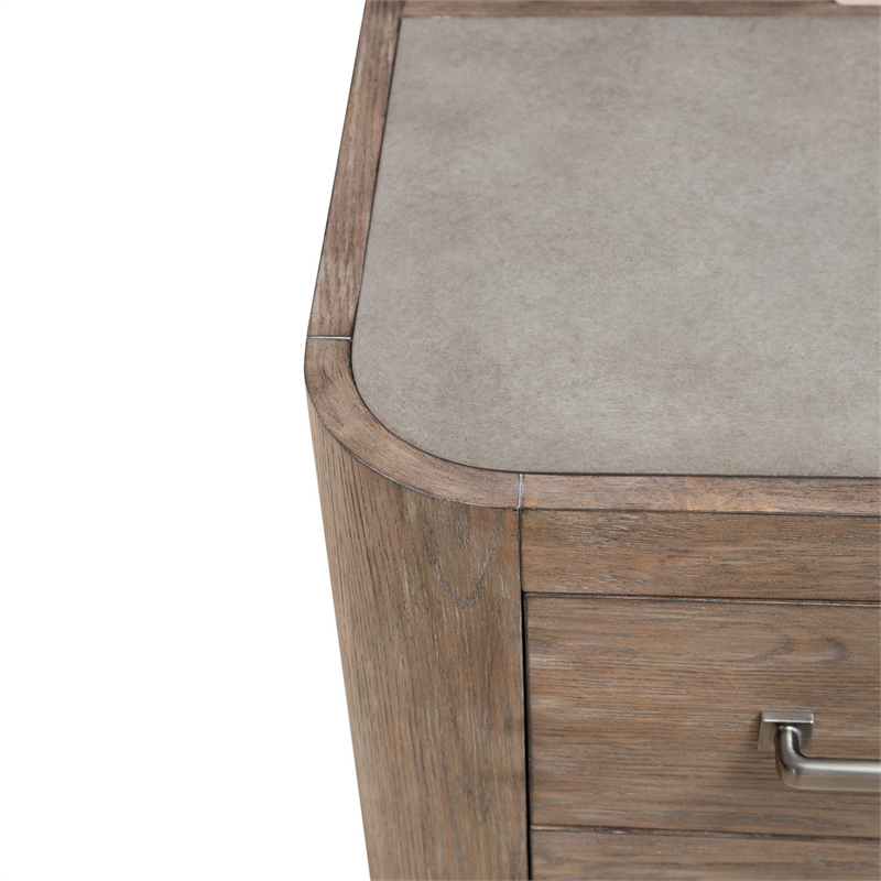 Liberty Furniture South Bend Nightstand with Charging Station - Brown
