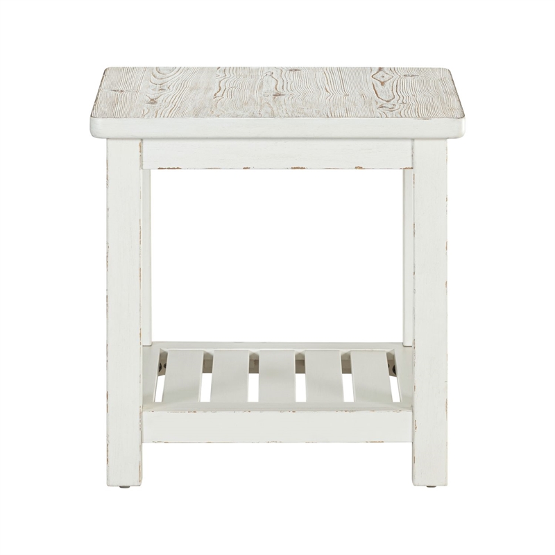 Liberty Furniture Backroads End Table - White W24 x D26 x H24