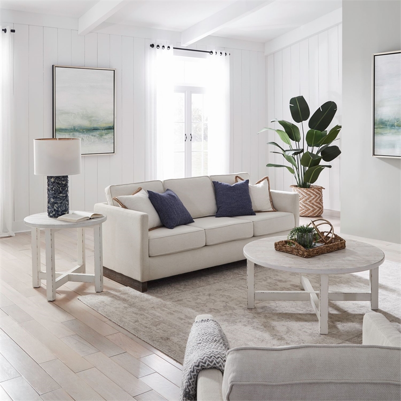 Liberty Furniture Backroads Opt 3 Piece Living Room Cocktail Table Set - White