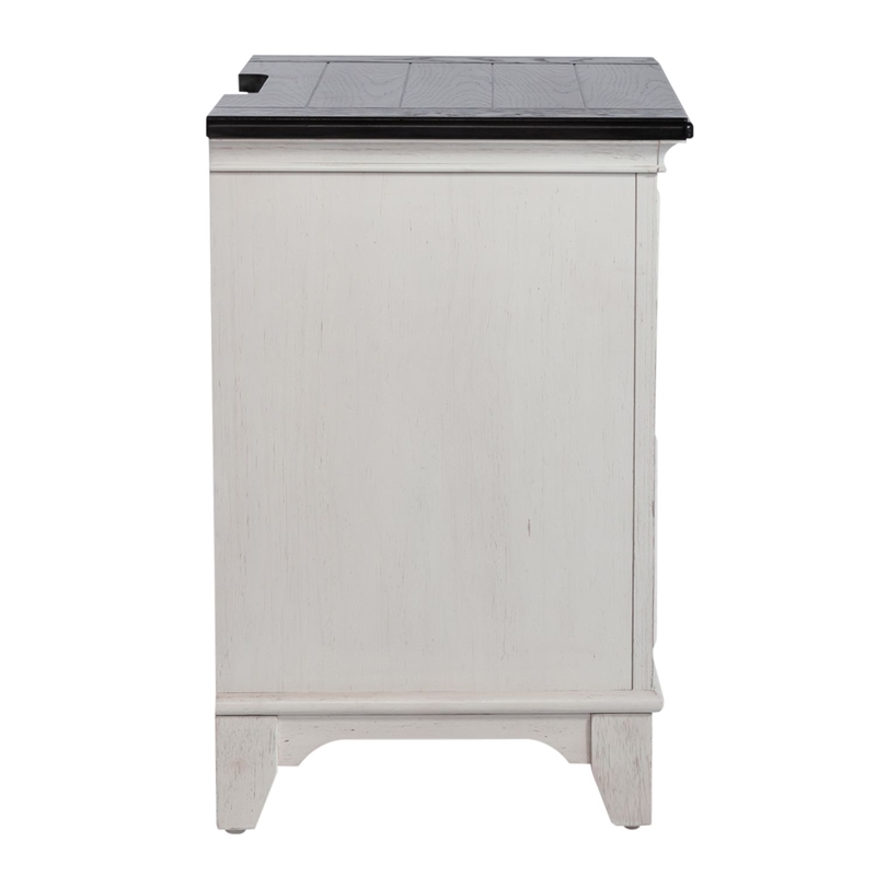 Liberty Furniture Allyson Park 2 Drawer Night Stand with Charging Station White