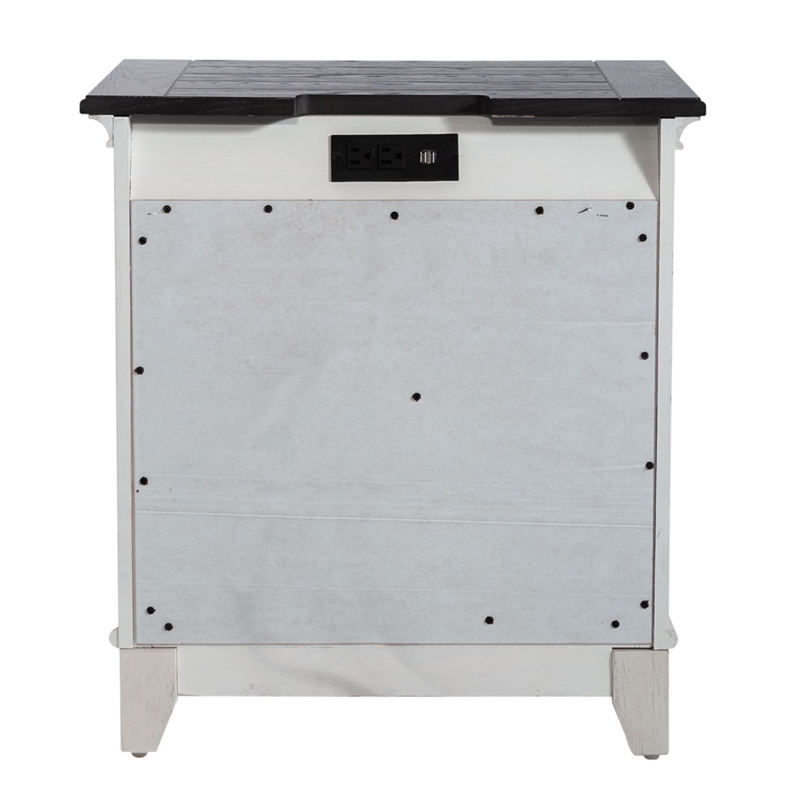 Liberty Furniture Allyson Park 2 Drawer Night Stand with Charging Station White