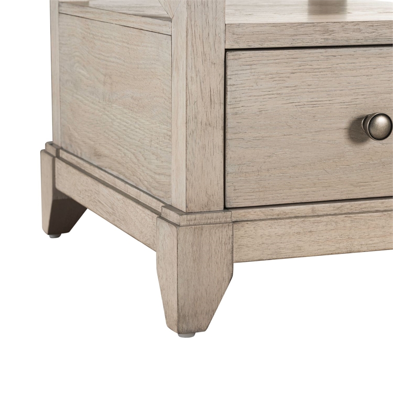 Liberty Furniture New Haven Chairside Table - White W18 x D22 x H24