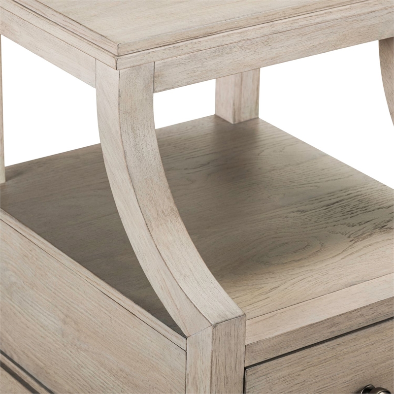 Liberty Furniture New Haven Chairside Table - White W18 x D22 x H24