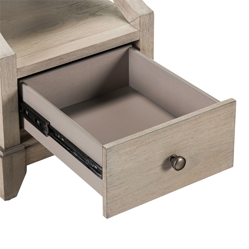 Liberty Furniture New Haven Chairside Table - White W18 x D22 x H24