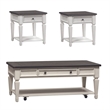 Liberty Furniture Allyson Park 3 Piece Living Room Cocktail Table Set - White