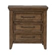 Liberty Furniture Carolina Park Nightstand with Charging Station - Brown