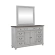 Liberty Furniture River Place King Panel Bed Dresser & Mirror - White