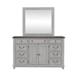 Liberty Furniture River Place King Panel Bed Dresser & Mirror - White