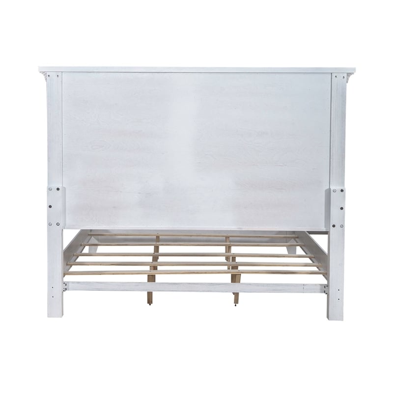 Liberty Furniture River Place Queen Panel Bed Dresser & Mirror - White