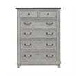 Liberty Furniture River Place Queen Panel Bed Dresser & Mirror Chest - White