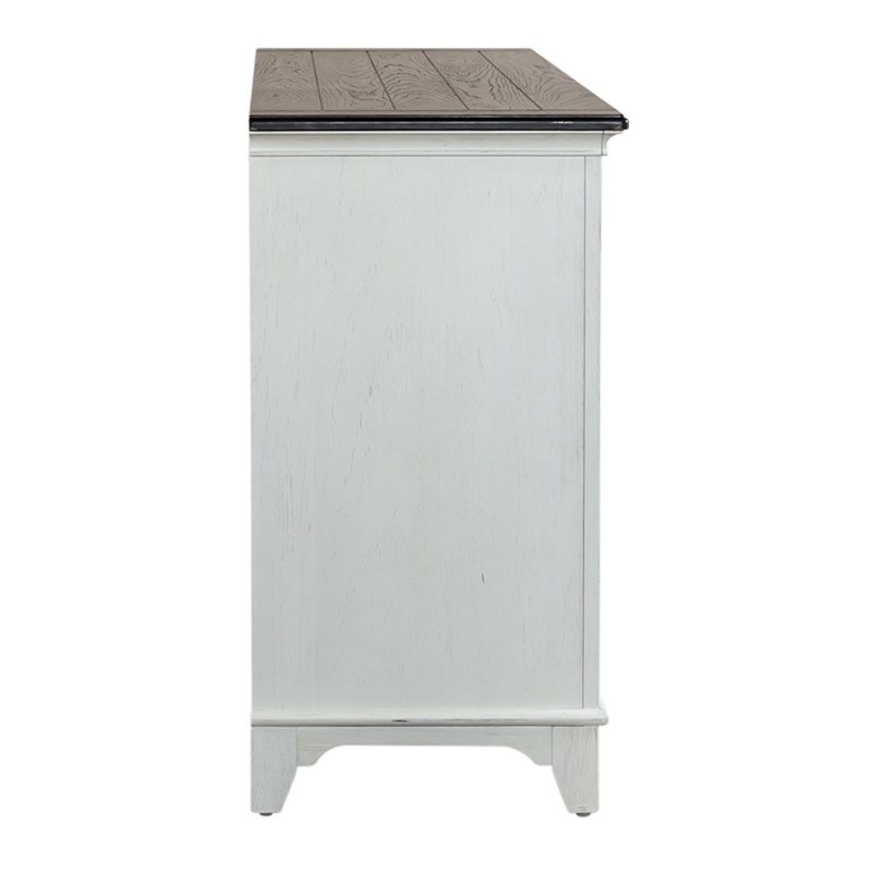 Liberty Furniture Allyson Park Twin Panel Bed Dresser & Mirror - White