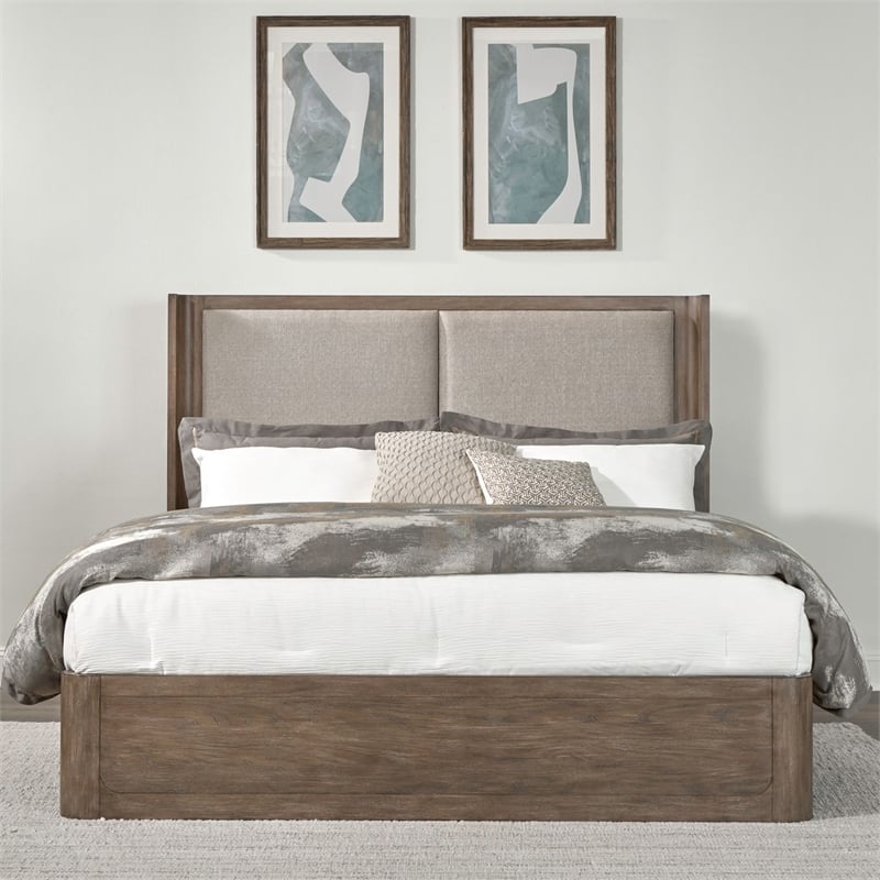 Liberty Furniture South Bend Queen Shelter Bed Dresser & Mirror Chest Nightstand
