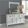 Liberty Furniture Allyson Park King Panel Bed Dresser & Mirror Chest - White