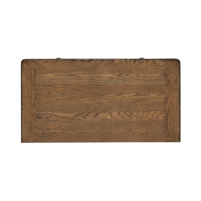 Liberty Furniture Carolina Park King Panel Bed Dresser & Mirror Chest - Brown