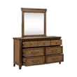Liberty Furniture Carolina Park Queen Panel Bed Dresser & Mirror Chest - Brown