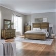 Liberty Furniture Carolina Park Queen Panel Bed Dresser & Mirror Chest - Brown