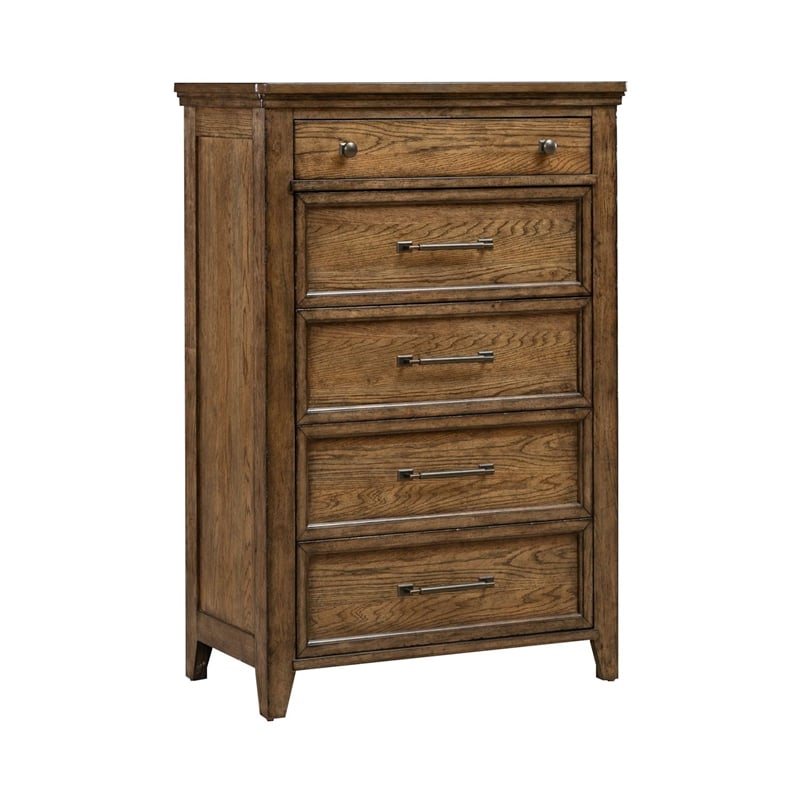 Liberty Furniture Carolina Park Queen Panel Bed Dresser Mirror Chest Nightstand