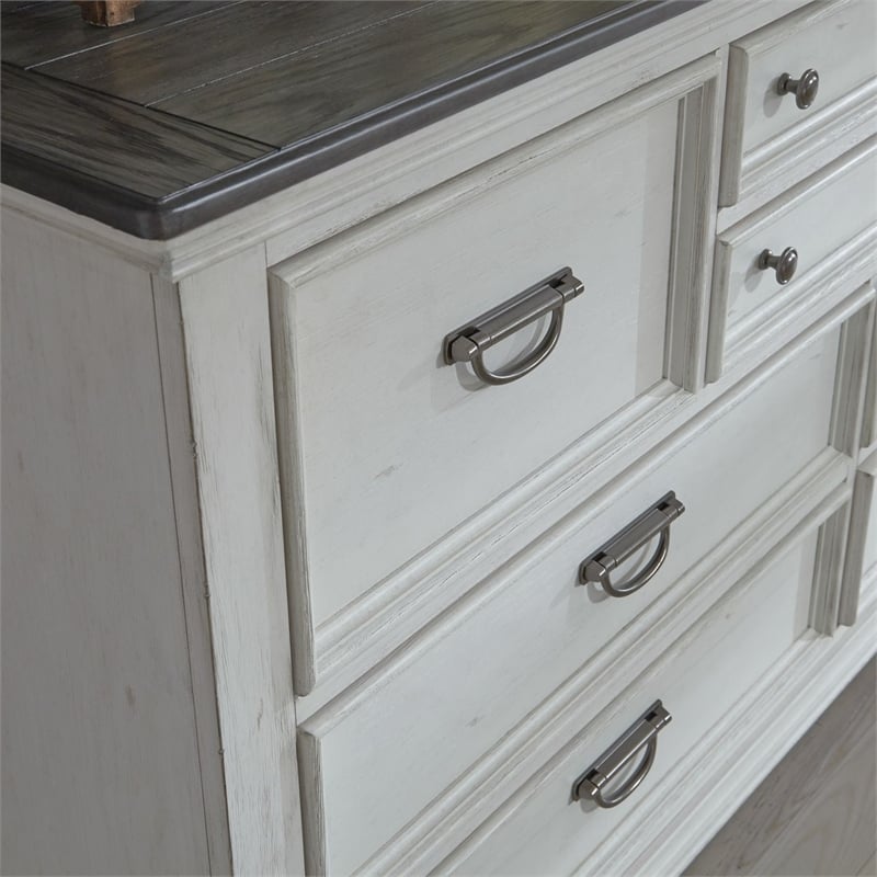 Liberty Furniture Allyson Park California King Bed Dresser & Mirror Nightstand