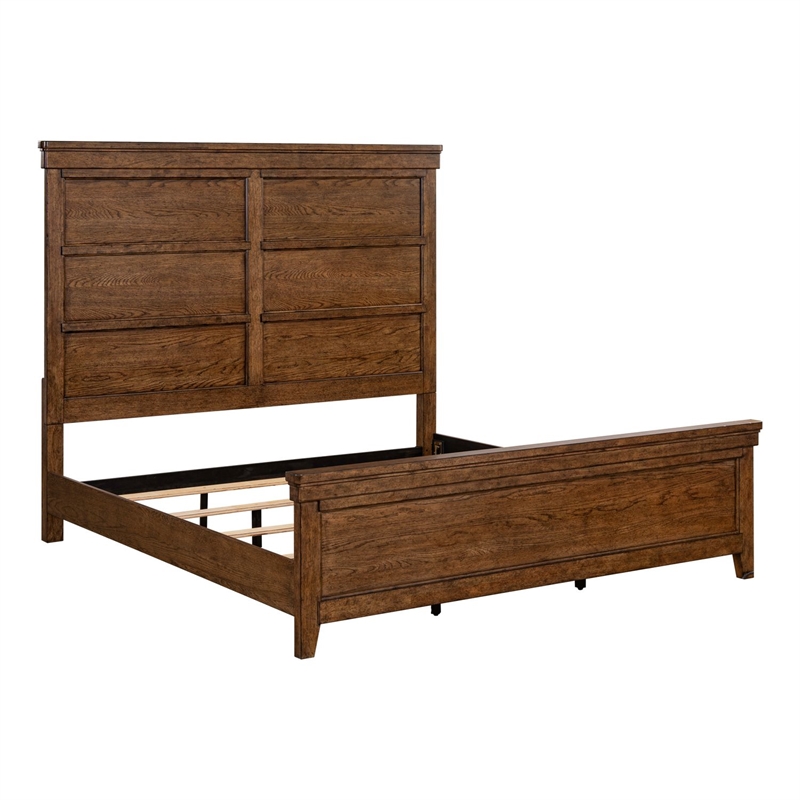 Liberty Furniture Carolina Park Queen Panel Bed Frame - Brown