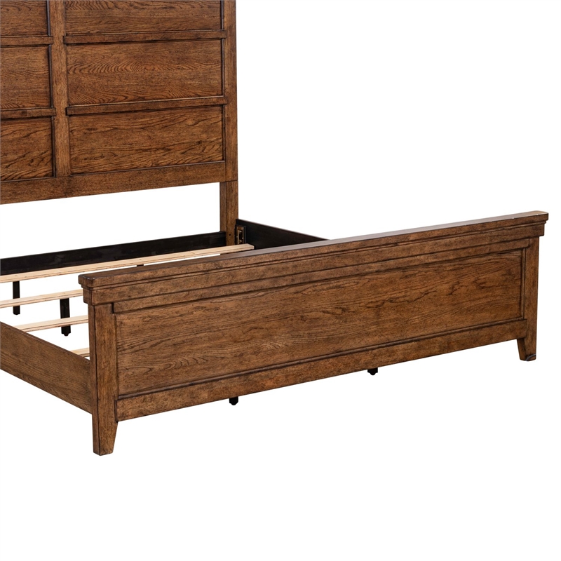 Liberty Furniture Carolina Park Queen Panel Bed Frame - Brown