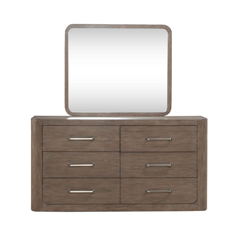 Liberty Furniture South Bend Bedroom Dresser & Mirror - Brown
