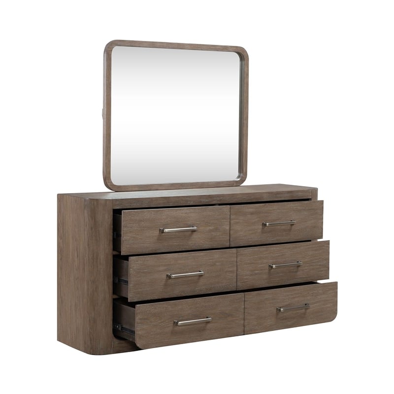 Liberty Furniture South Bend Bedroom Dresser & Mirror - Brown