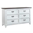 Liberty Furniture Allyson Park 6 Drawer Bedroom Dresser - White