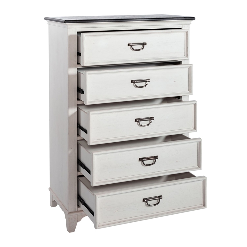 Liberty Furniture Allyson Park 5 Drawer Bedroom Chest - White
