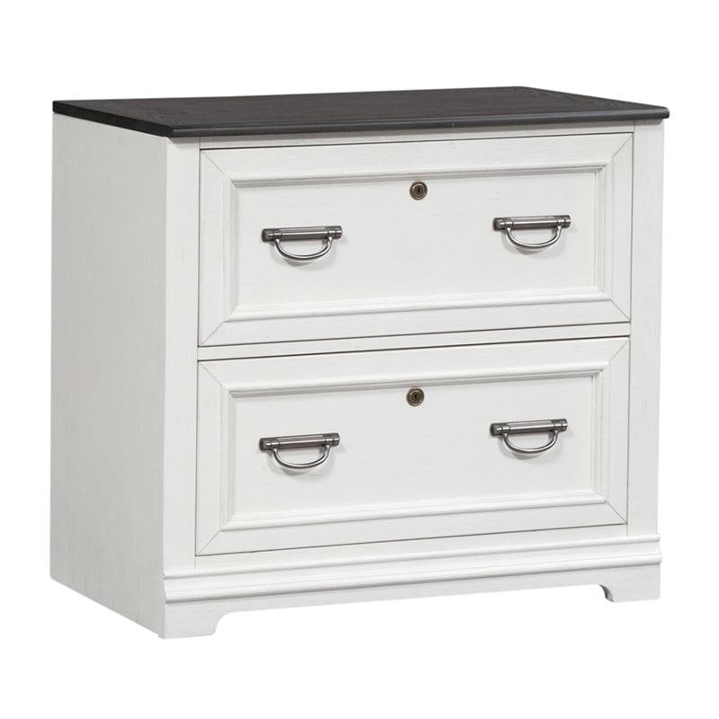 Liberty Furniture Allyson Park 2 Piece Set File Drawer Cabinet and Hutch - White