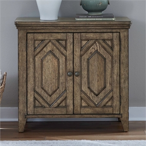 Liberty Furniture Carolina Park 2 Door Bedside Chest Charging Station - Brown