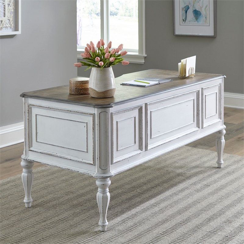 Liberty Furniture Magnolia Manor Office Writing Desk - Storage Drawers - White