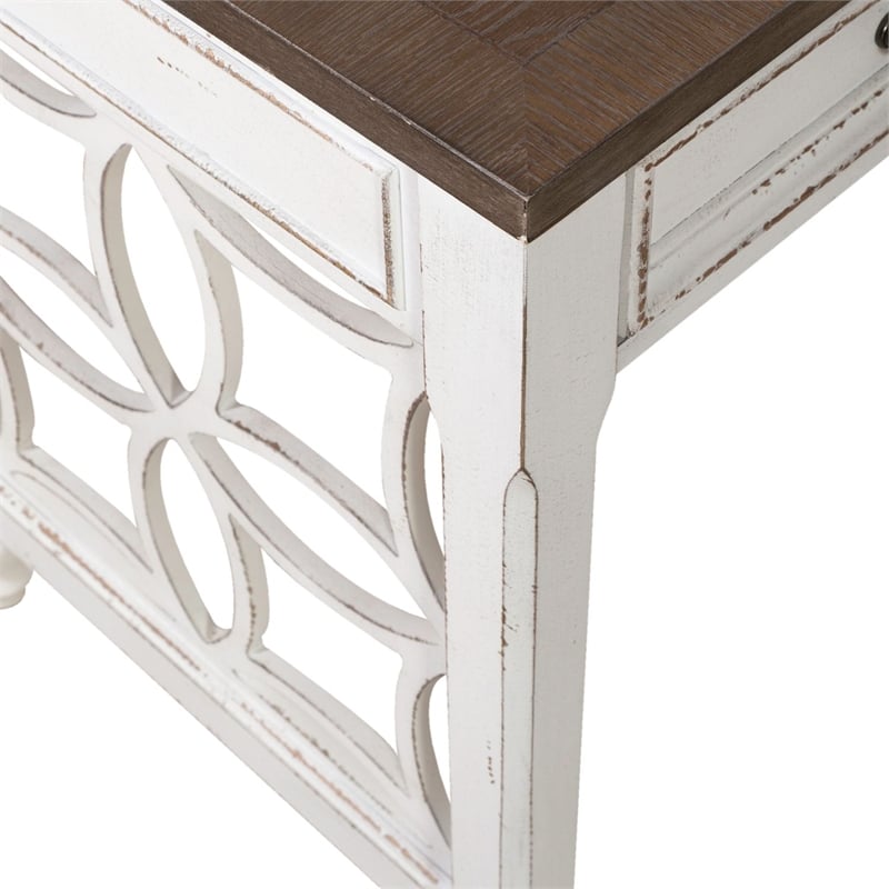 Liberty Furniture Magnolia Manor Home Office L Writing Desk Space Saving - White