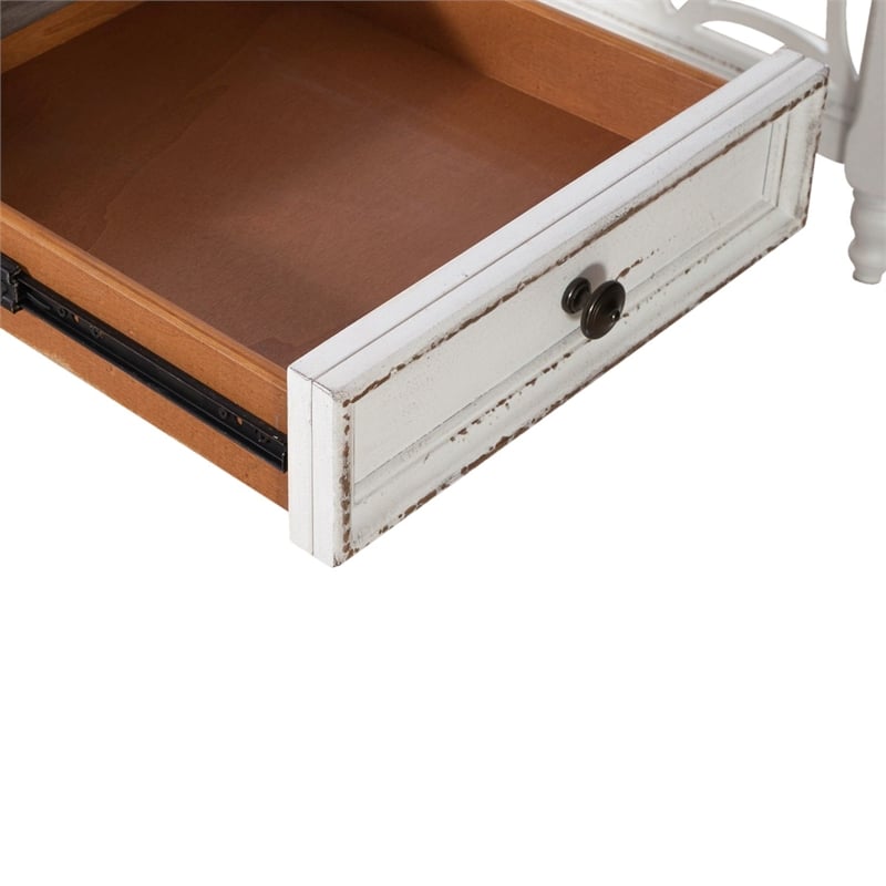 Liberty Furniture Magnolia Manor Home Office L Writing Desk Space Saving - White