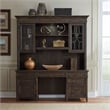 Liberty Furniture Paradise Valley Credenza & Hutch Home Office Desk Set - Brown