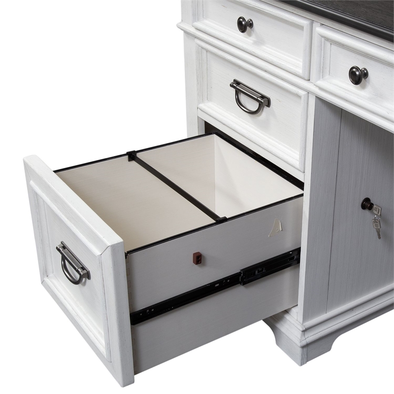 Liberty Furniture Allyson Park Optional L Shaped Desk Set for Home Office White
