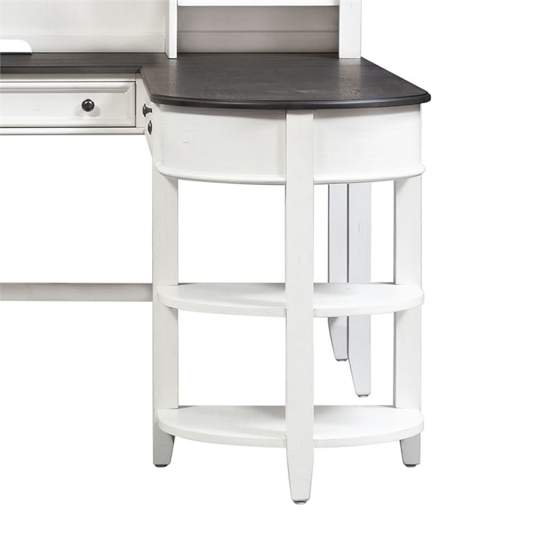 Liberty Furniture Allyson Park Optional L Shaped Desk Set for Home Office White