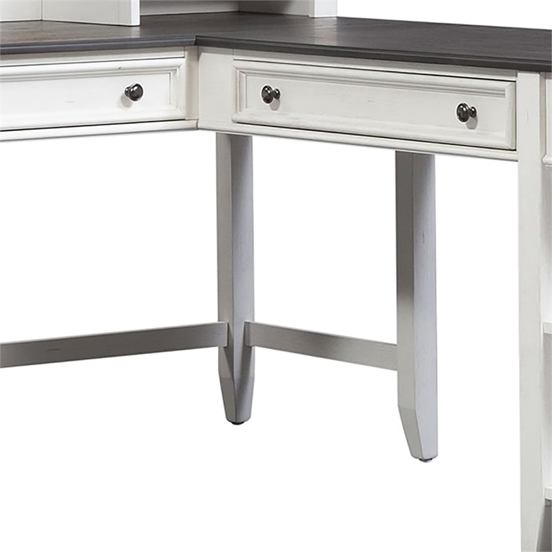 Liberty Furniture Allyson Park Optional L Shaped Desk Set for Home Office White
