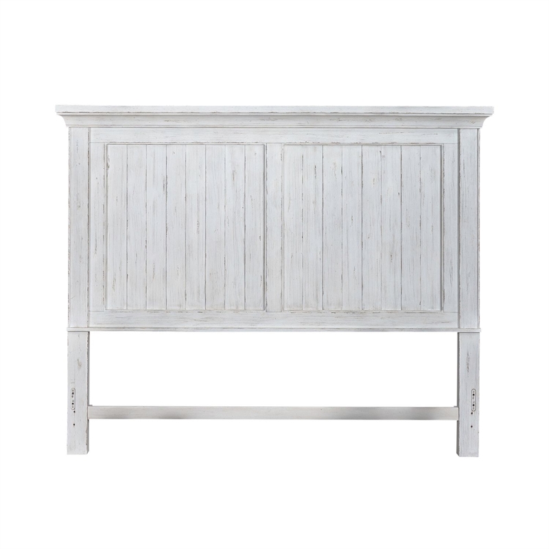 Liberty Furniture River Place King Mansion Headboard for Bedroom - White
