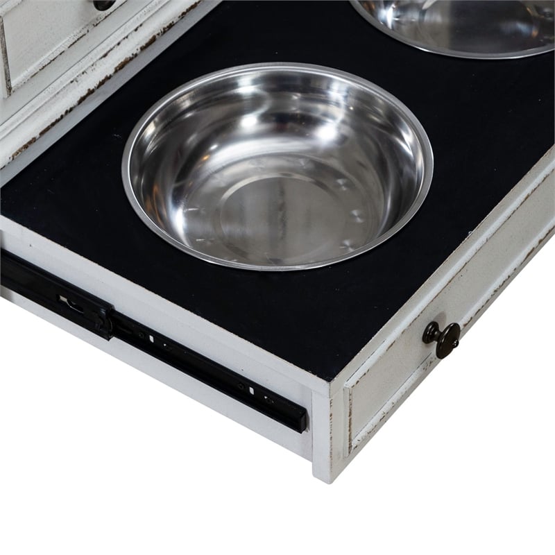 Liberty Furniture Magnolia Manor Pet Feeder Cabinet - White