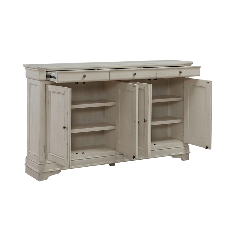 Liberty Furniture Morrow Bay Hall Buffet - Porcelain White