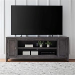 Liberty Furniture Modern Farmhouse 78 Inch TV Console for Living Room - Brown