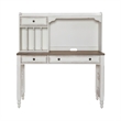 Liberty Furniture Magnolia Manor Home Office L Shaped Desk Set with Hutch White