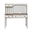 Liberty Furniture Magnolia Manor Home Office L Shaped Desk Set with Hutch White