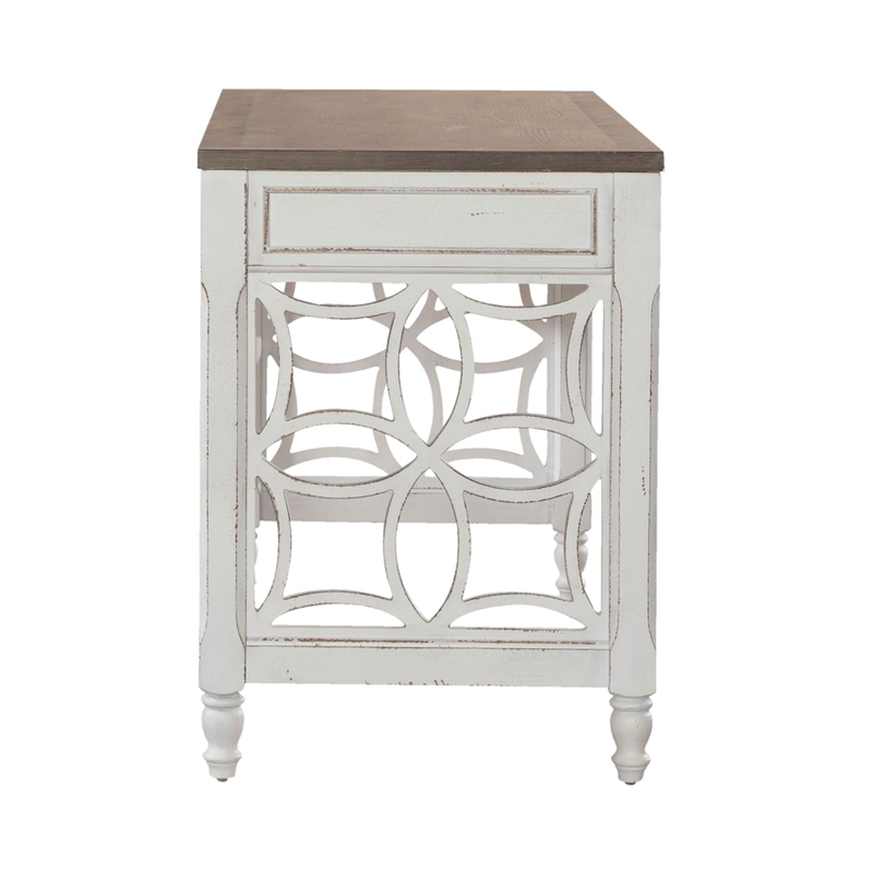 Liberty Furniture Magnolia Manor Optional L Shaped Desk Set Mobile File - White